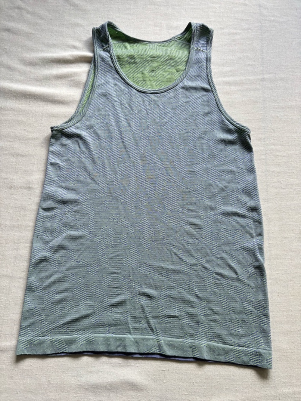 Lululemon Swiftly Leopard Print Tank Top Blue XS